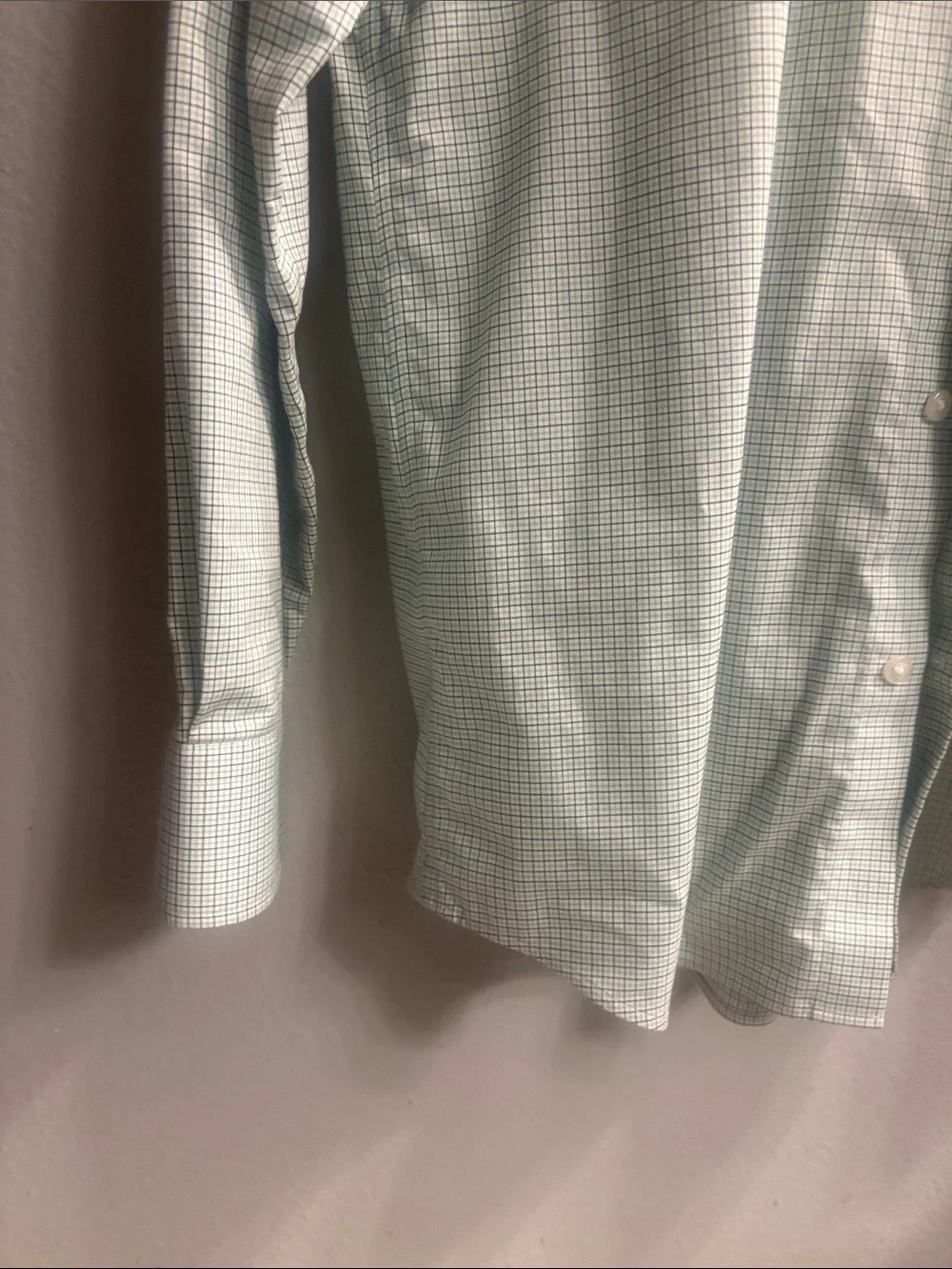 Banana Republic Mint Green Micro-Check Dress Shirt